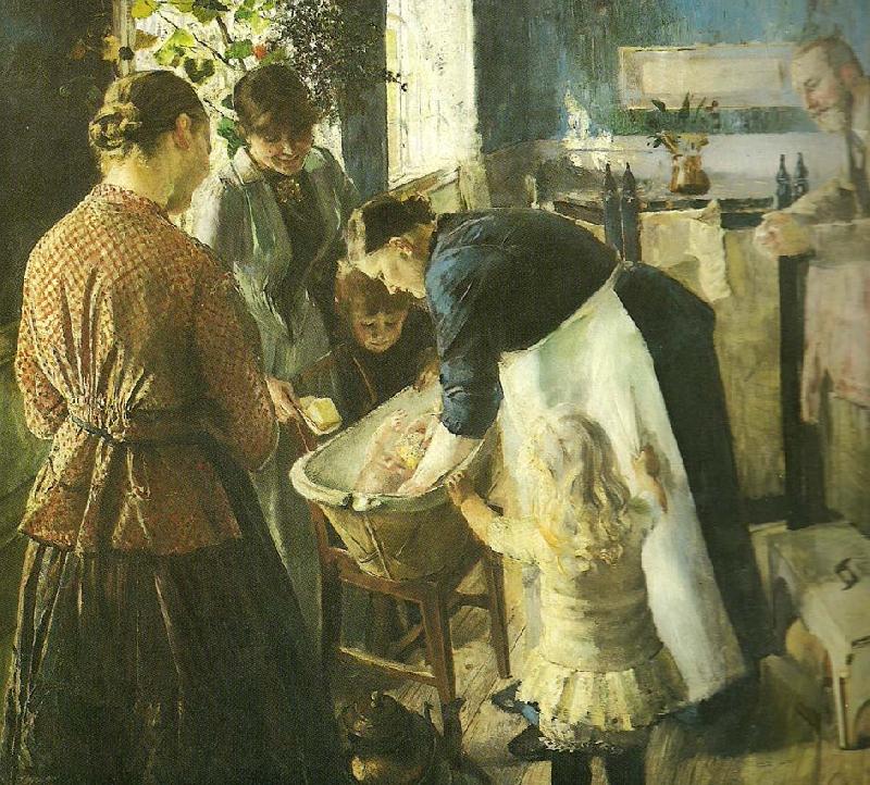 Christian Krohg i baljen oil painting image